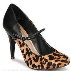 Rockport  Presia Tied Mj Leopard Black Heels